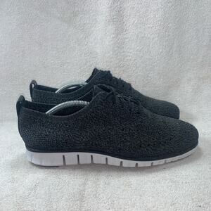 Cole Haan Zerogrand Stitchlite Wing Oxford Mens 8 Shoes Grey Knit Casual Sneaker